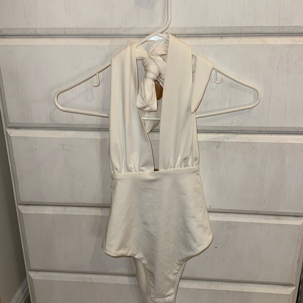 White one piece bodysuit